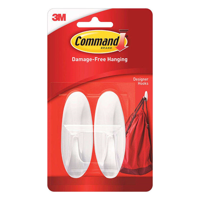 2-Pack White Command Medium Designer Hooks 17081