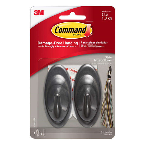 Slate Command Medium Plastic Hooks 17086