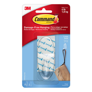 Large Command Clear Plastic Hooks 17093CLR