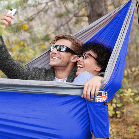 Coghlans Blue and Gray Double Parachute Hammock 1755