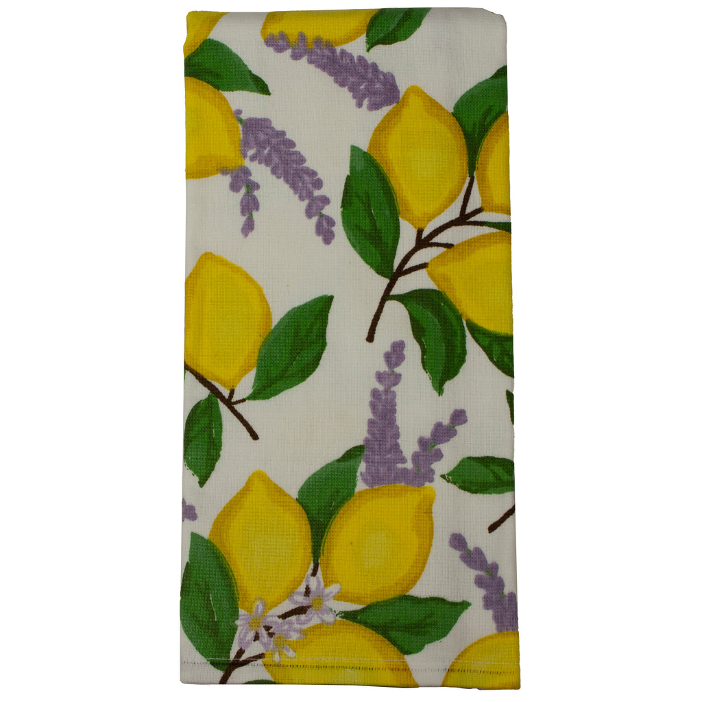 Bless international Lemons And Lavender 2 Tier Tray Kitchen Cotton Tea  Towels