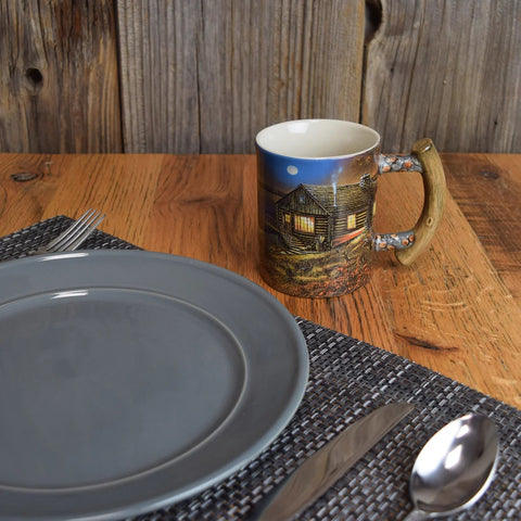 Cabin Mug Sitting at Table Setting