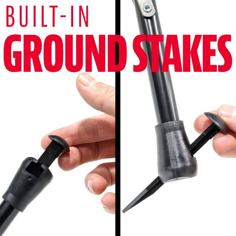 built-in ground stakes