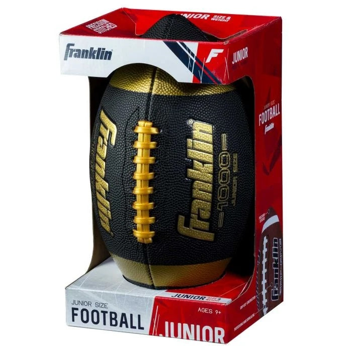 Franklin Sports Junior Size Football - Grip-Rite 1000, Blue/White