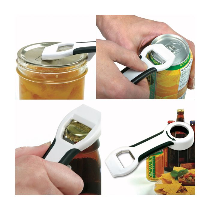 12 x Multi Use Stainless Steel Manual Can Opener Bottle Jar Lid Handheld Kitchen