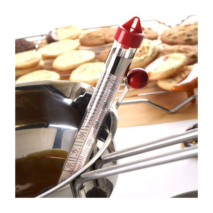 2 Pcs Candy Thermometer Deep Fry Paddle Thermometer with Pot Clip for  Making Candy Or Deep Frying & Digital Meat Thermometer