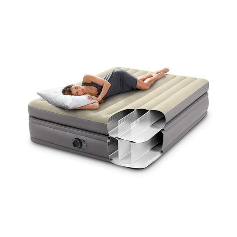 Intex Dura-Beam Plus Prime Comfort Queen Size Air Mattress showing interior construction