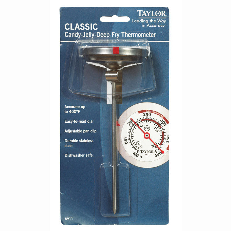 jelly/deep Fry Thermometer, Stainless Steel, With Pot Clip