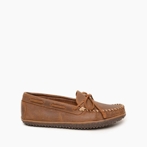 Minnetonka Men's Tarik Leather Moccasin, side view