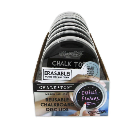 8-Pack Chalkboard Wide Mouth Mason Jar Lids CTW8