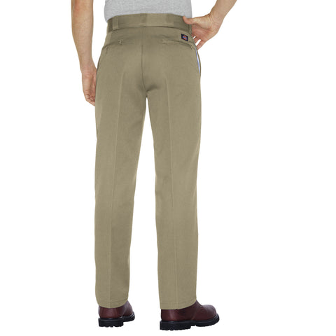 Classic Dickies khaki pants, back.