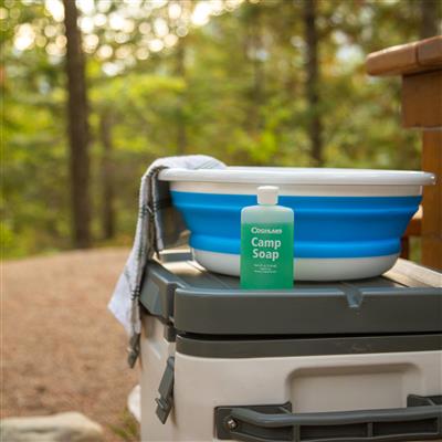 camp soap sitting on cooler