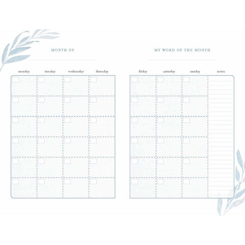 Dwelling Well A Monthly Journal to Nourish Your Home, Body, and Soul Inside Sample of Calendar