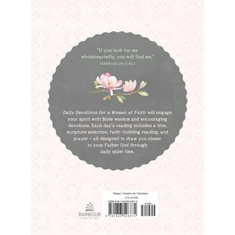 Daily Devotions for a Woman of Faith Back Cover