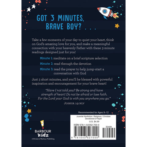 3-Minute Devotions for Brave Boys Back Cover