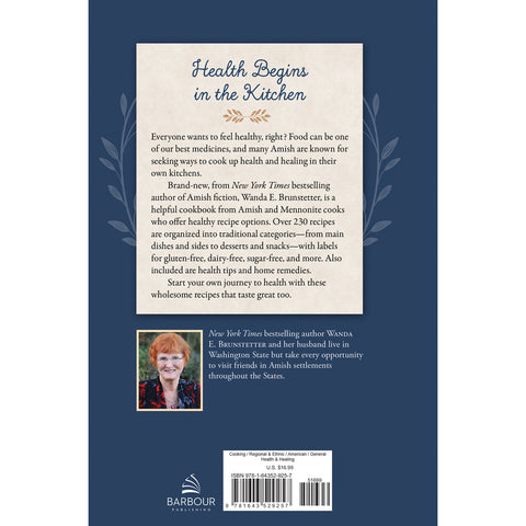 Wanda E. Brunstetter's Amish Friends Healthy Options Cookbook Back Cover