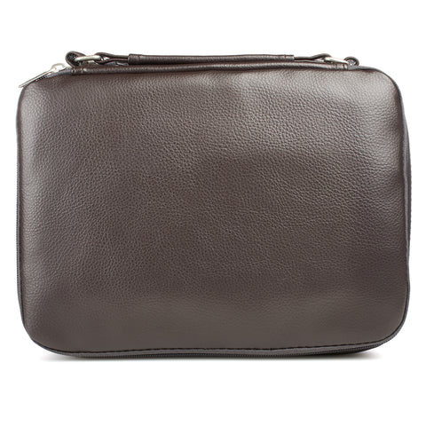Brown Faux Leather Organizer Bible Cover BBM457