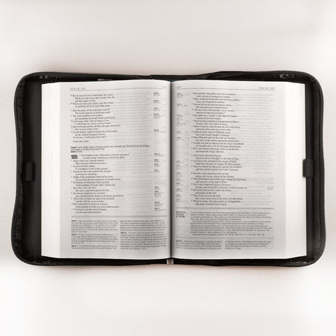 Guidance Black Faux Leather Bible Cover BBM495