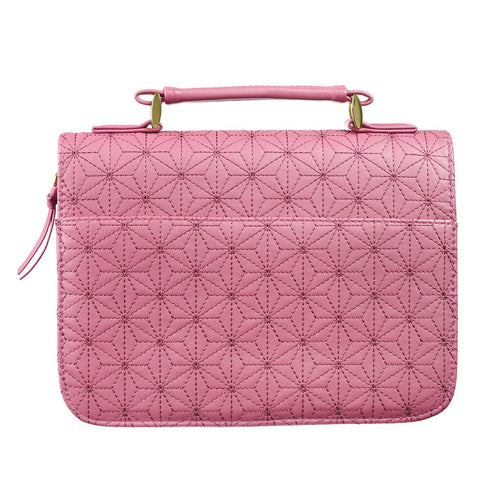 Rose Pink Faux Leather Bible Cover BBM672