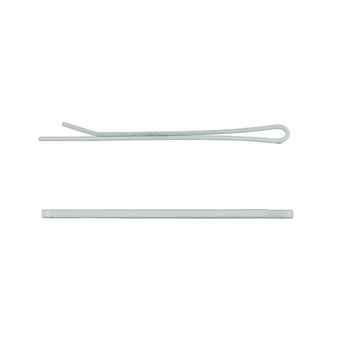 White Flat Bobby Pins