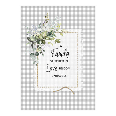 A Family Stitiched in Love Seldom Unravels Fleece Throw