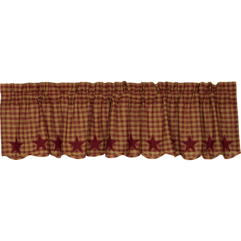 Valance curtains.
