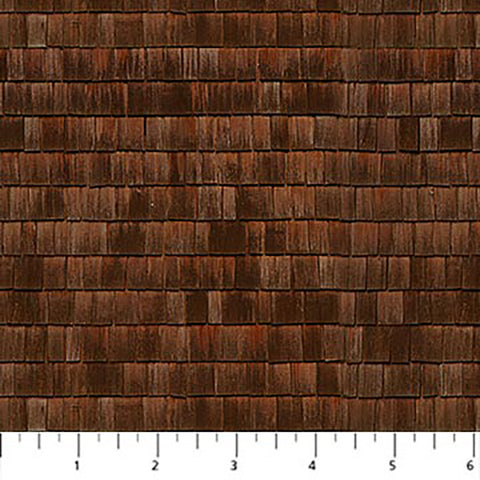 Cabin View Collection Shingles Cotton Fabric DP25123-34