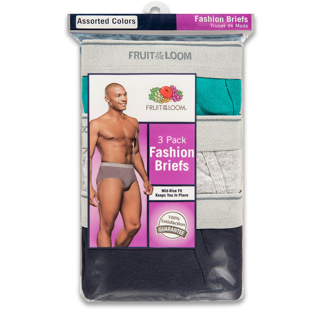 Fruit of the Loom Classic slip 3 pack Blues S at  Men's Clothing store