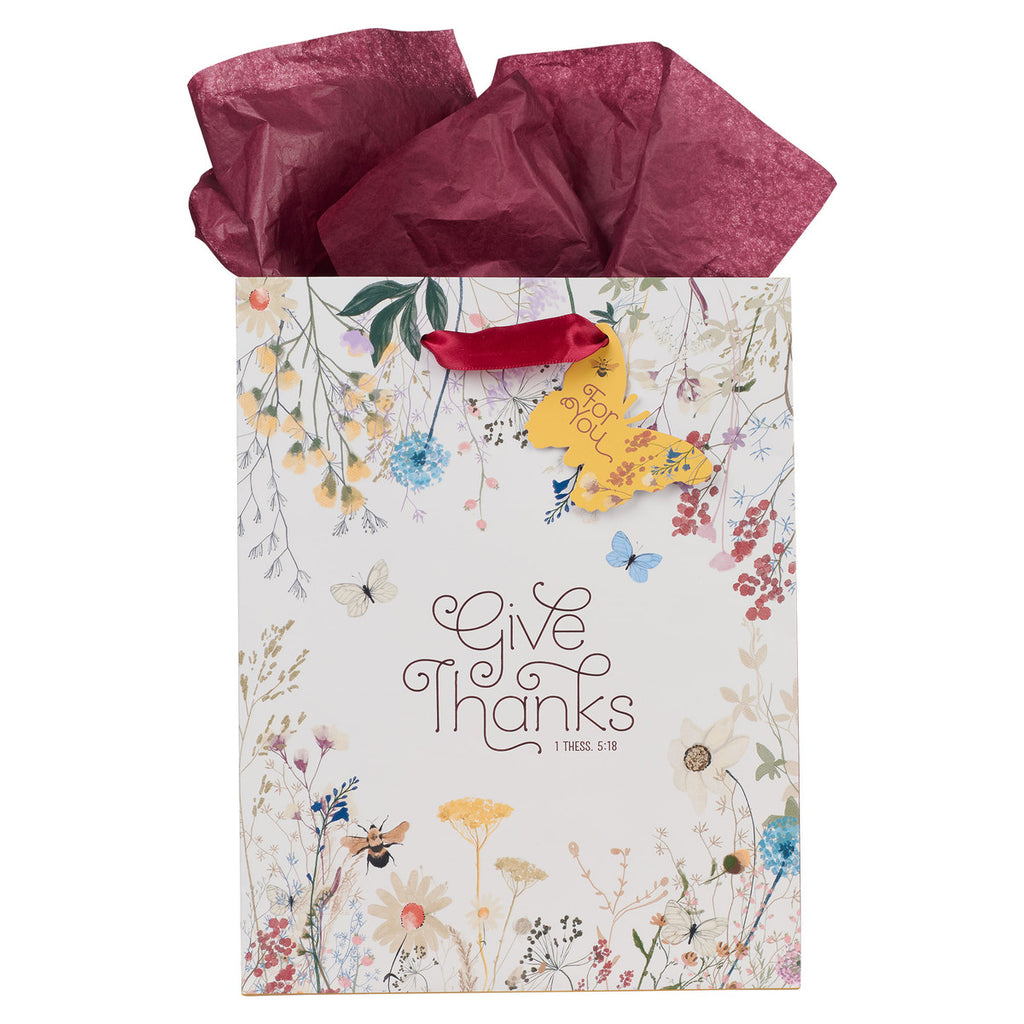 Christian Art Gifts Give Thanks Gift Bag GBA351 – Good's Store Online