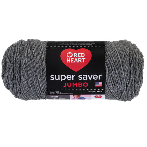 Grey Heather Red Heart Jumbo Yarn.