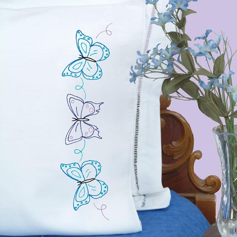 Brilliant Butterflies Perle Edge Pillowcases