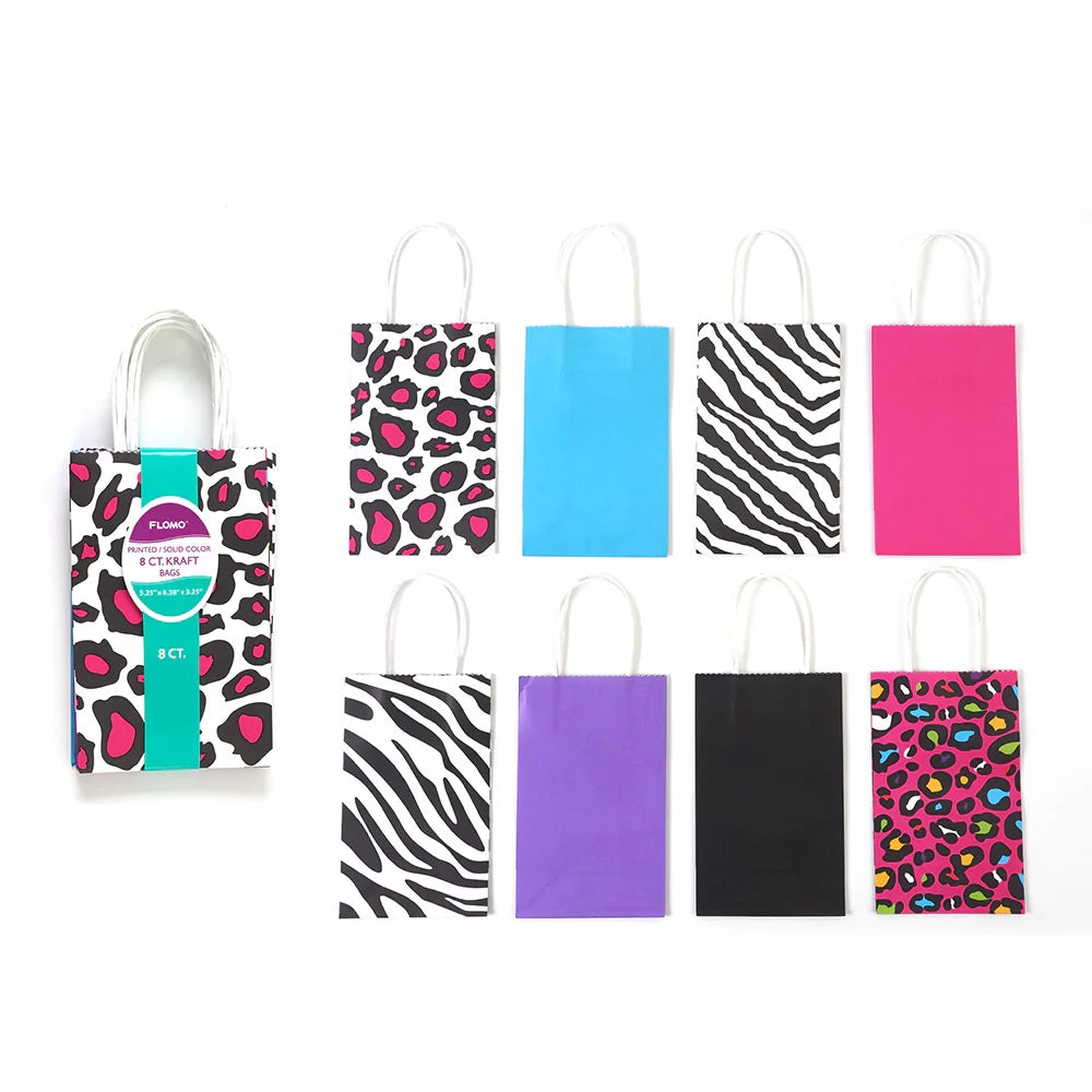 Flomo 8Pack Animal Print Kraft Gift Bags KFV761NM Good's Store Online