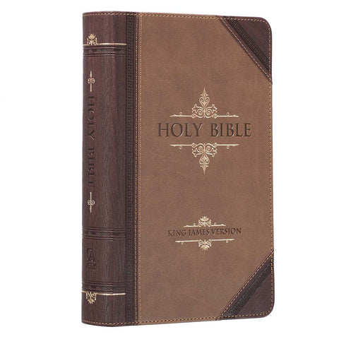 Bible on an angle showing spine