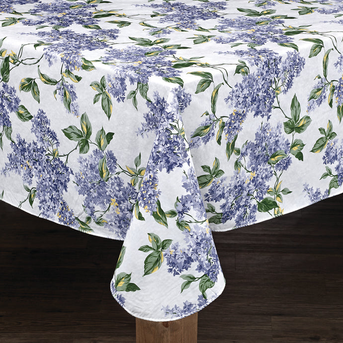 Lilac Floral Vinyl Tablecloths