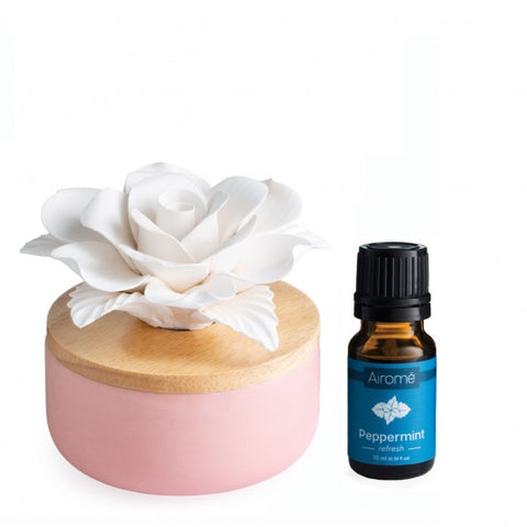 Rose Porcelain Essential Oil Diffuser PDWFL