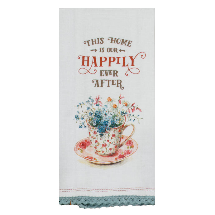 Kay Dee Cottage Core Happily Ever After Tea Towel R7067