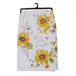 Kay Dee Sunflowers Forever Flour Sack Towel R7233