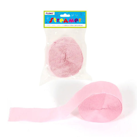 CREPE STREAMER PASTEL PINK
