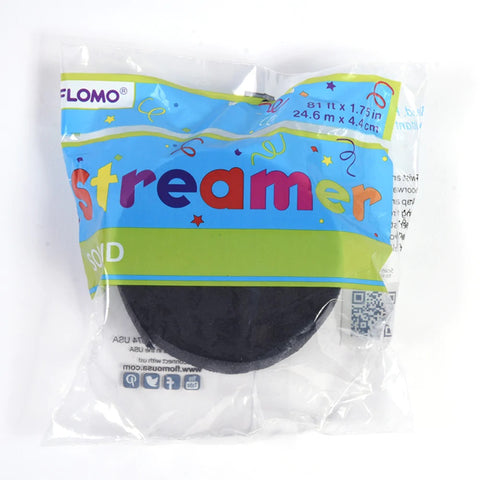 CREPE STREAMER BLACK