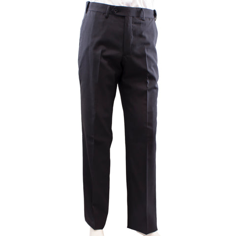 Black wool blend dress pants