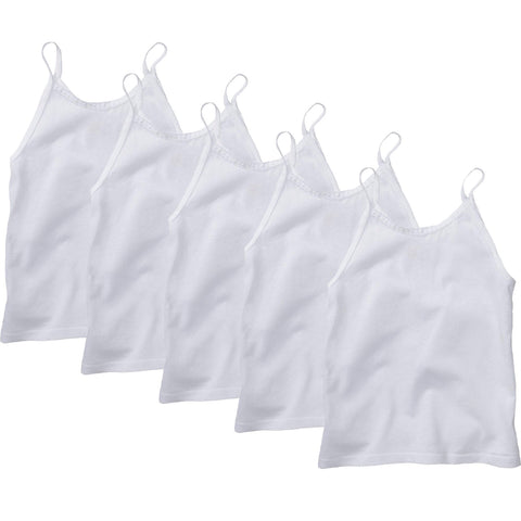 Hanes Toddler Girl's White Cami 5-Pack TV30P5