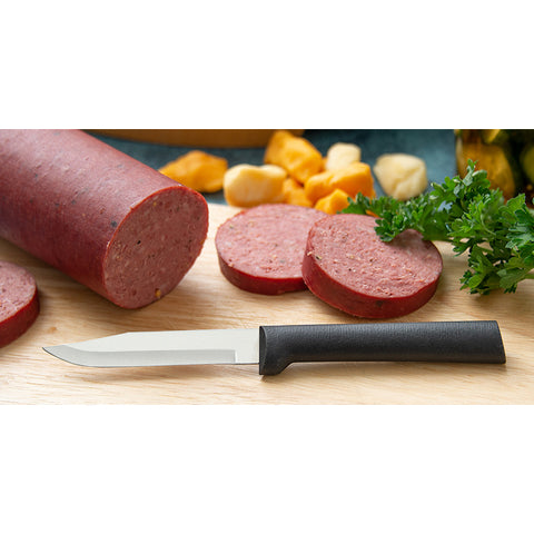 Black handle paring knife