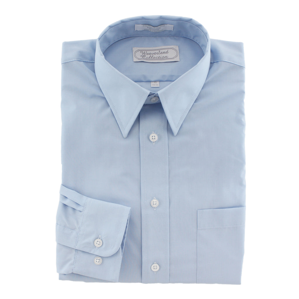 Weaverland Collection Men's Broadcloth Light Blue Dress Shirt – Good's  Store Online