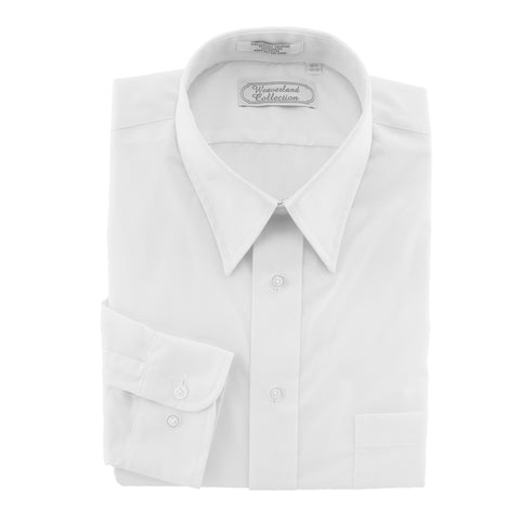 White Dress Shirt Long-sleeved broadcloth Weaverland Collection.