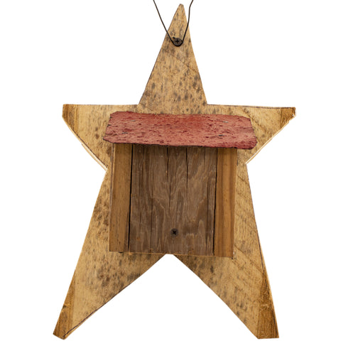 Back of star bird house