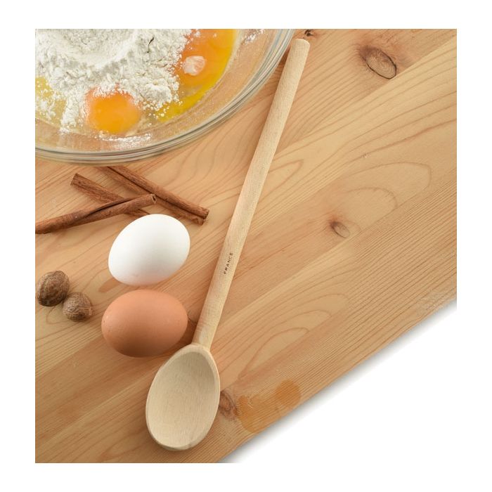 Kitchen Supply Beechwood Mixing Spoons from France 12 inch Slotted