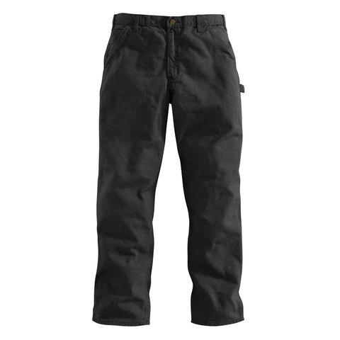 Black B11 Black Duck Carhartt Work Pants, front.