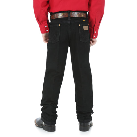 Back of boys cowboy jeans
