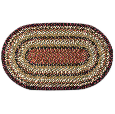 Oval braided rug
