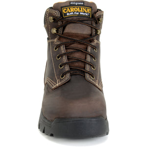 Front view, Carolina work boot, composite toe.